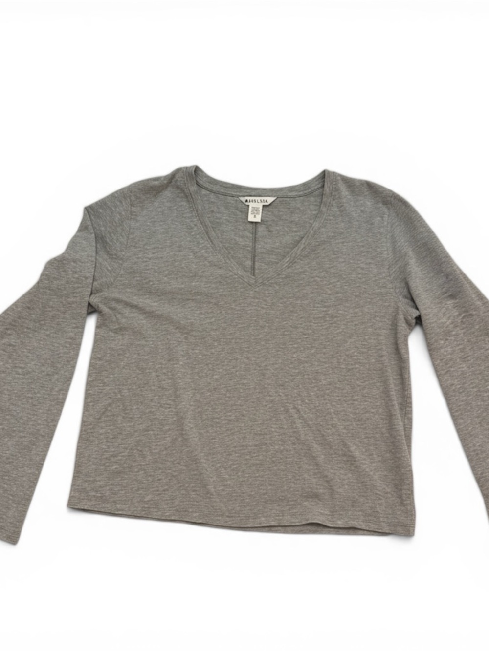 Athleta Gray Long Sleeve V-Neck Top Women’s Medium Soft Stretch Casual